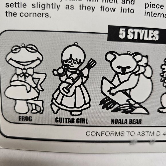 4 New Vintage Girl Arts & Crafts Window Art Kit Looks Like Stained Glass JA-RU - Picture 12 of 16